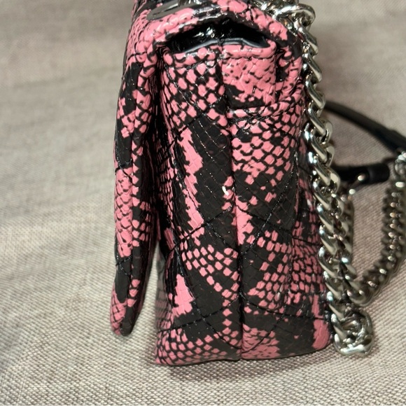 INC International Concepts Soft Mini Heart Ajae Shoulder Bag Black/Pink - Picture 4 of 12